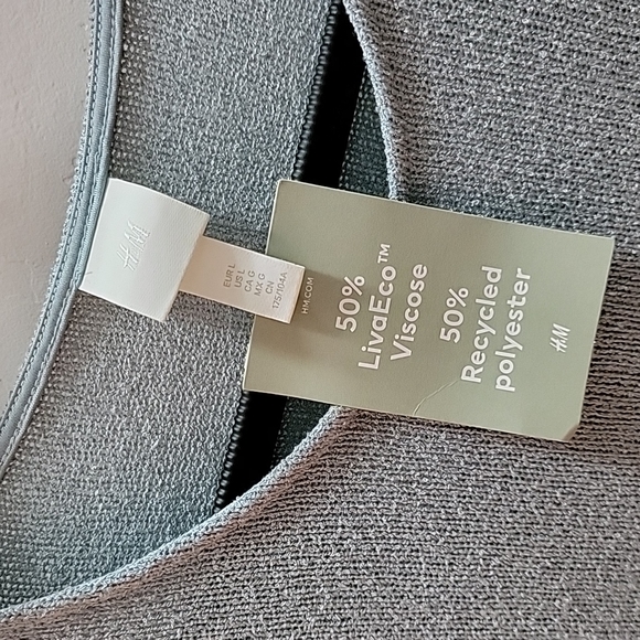 NWT H&M Soft Blue Poncho S Large - Picture 4 of 8